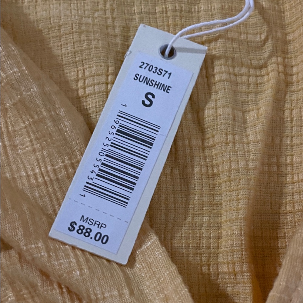 Max Studio Mustard Ruched Blouse - Picture 3 of 5